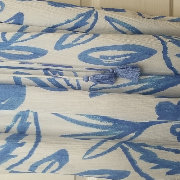 ZL Europe Dessin Blue White Maxi Dress - Picture 6 of 16